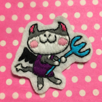 ねこ悪魔ワッペン