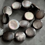 ブラックシェル(黒蝶貝)AAA コイン16×16×4mm 3粒  天然石パーツ販売