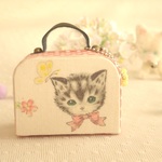 お人形サイズ♡リボン猫ちゃんトランクケース♡
