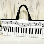 【サンプル特価❣️】ピアノと音符♪のピアニカバッグ 鍵盤ハーモニカケース