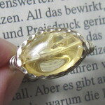 シトリン宝石質リング大粒☆GOLD天然石ハンドメイドリング