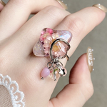 〜彩氷花 "もも"〜サージカルステンレスリング