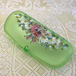 ローズピンクデザインの眼鏡ケース