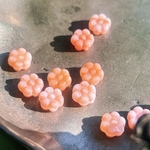 【10コセット】#czech beads#チェコビーズ　6petals flower8㍉　peach irregular mable