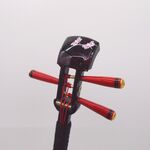 かんざし「三味線」漆黒３２４　赤とんぼ
