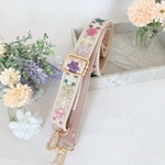 くすみカラーのスマホショルダー ベルト⭐︎ インド刺繍リボン×フェイクレザー ⭐︎ さわやかでかわいい