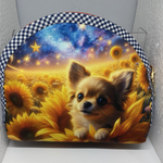 向日葵🌻とチワワの幻想的な世界のポーチ❣️