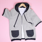 【４サイズ】半袖パーカー♡ライトブラウン（長袖も可能）