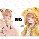 original sticker « no.6615 »     //     人物ステッカー オリジナルステッカー オリジナル人物ステッカー ステッカー cotton melody ミニステッカー