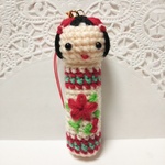 あみぐるみリップケース こけし