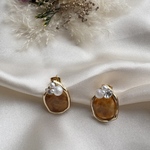 ピアス / べっこう柄 / ゴールド / パール / レジン