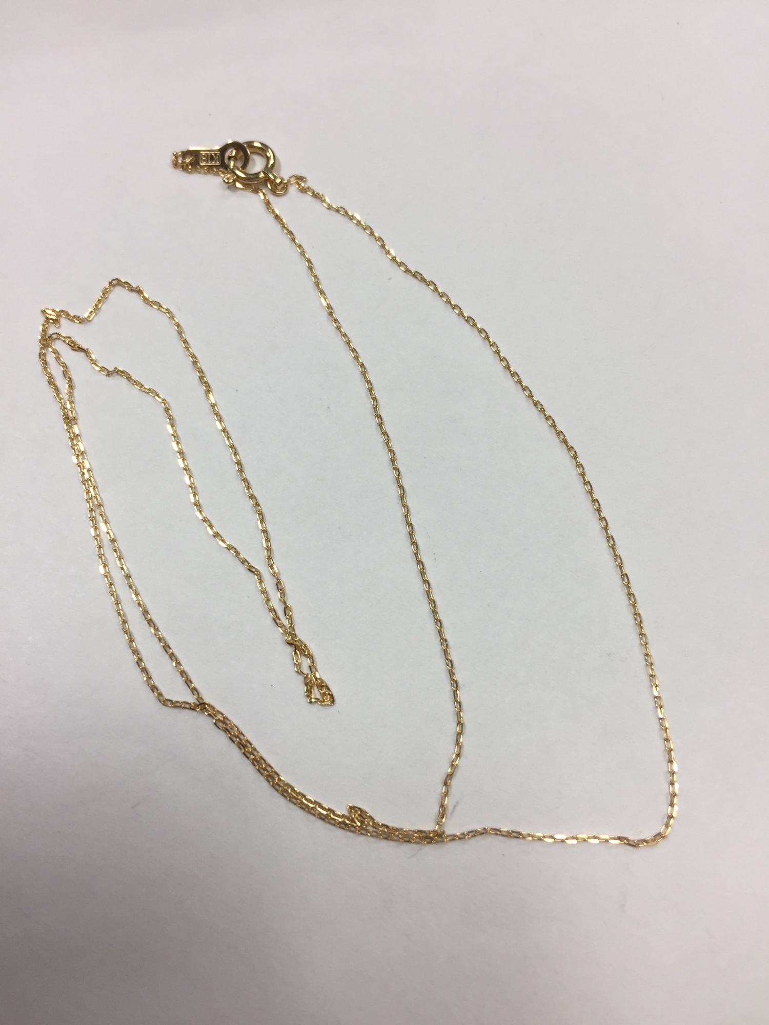 K18イエローゴールド 50cm カットボールチェーンネックレス 新品