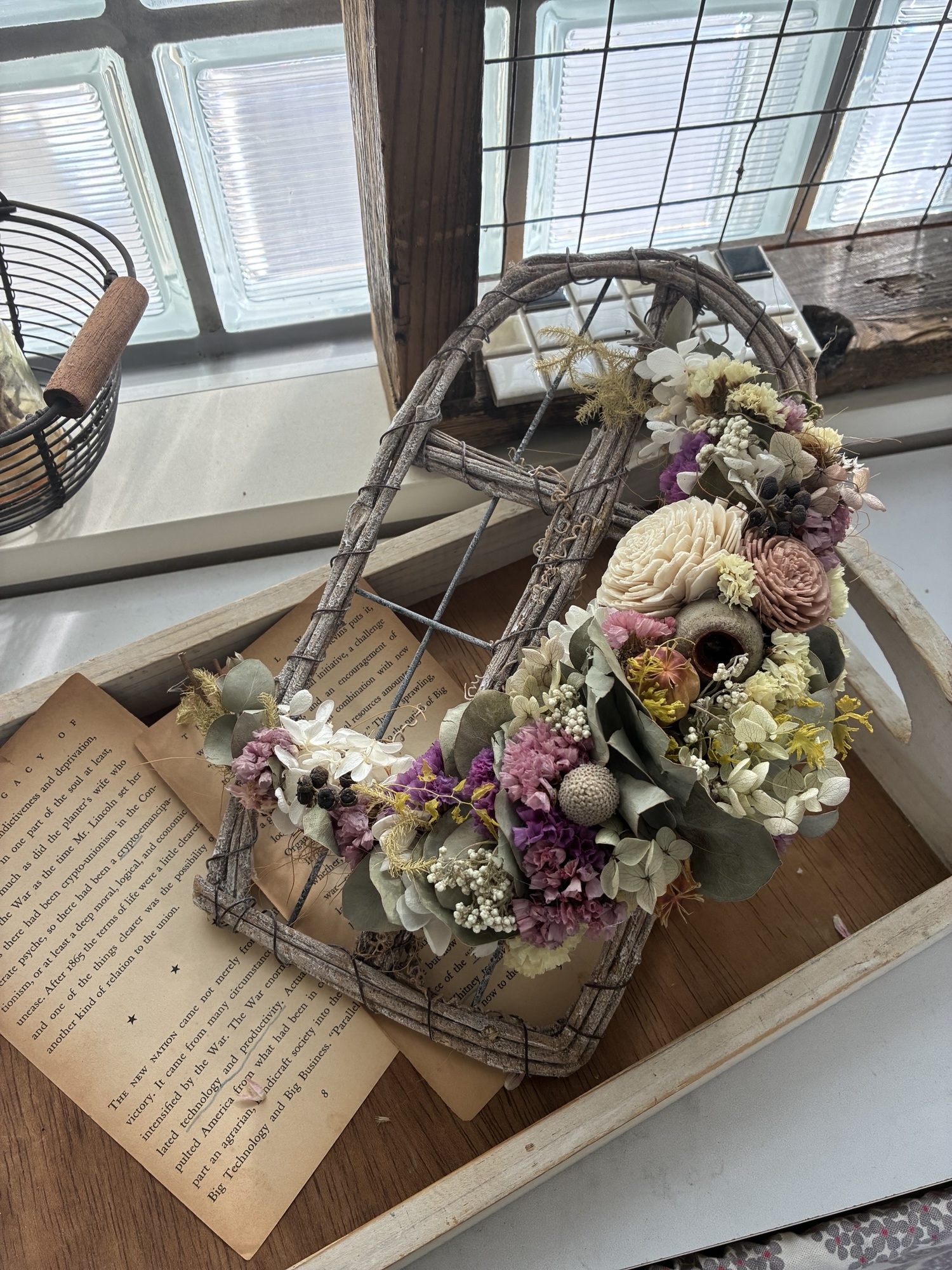 リース ドライフラワー 魔女の棲む森 ～空に咲いた窓～ ドライフラワー