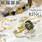 時空の指輪-TIMELESS RING-【ブラックマーブル 10×8mm】