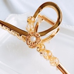 キンモクセイ　金木犀　バンスクリップ　大きめ　レジン　上品　ヘアクリップ　ヘアアクセサリー　ゴールド　母の日　ギフト　<受注生産>