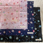 【オーダーOK】入園入学大きいランチョンマット60×40★きらきらラメの宇宙惑星銀河N★給食ナフキンお弁当