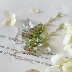 【14kgf】グリーン天然石＊シャンデリアピアス