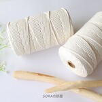 白い流木と蝶々のプラントハンガー、マクラメタペストリー