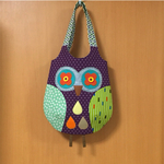 フクロウのまんまるバッグ（パープル）