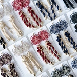 HAREシリーズ｜ショート 白 ◉ 水引ピアス イヤリング 梅結び 振袖 成人式 和装 卒業式 着物