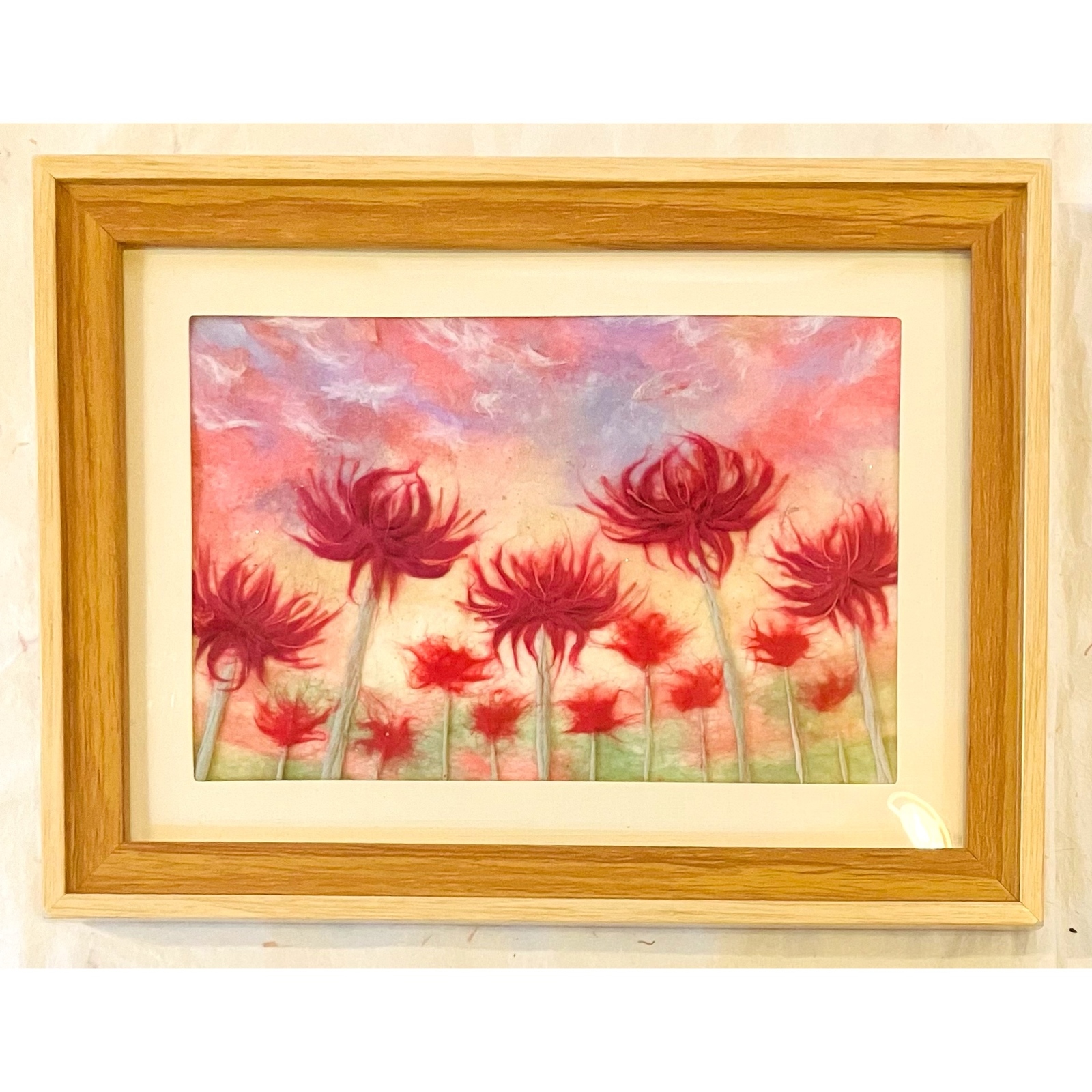 和紙ちぎり絵『枝垂れ桜』F6サイズ原画 和紙ちぎり絵『枝垂れ桜』F6サイズ原画 - 和紙ちぎり絵-彩紘工房
