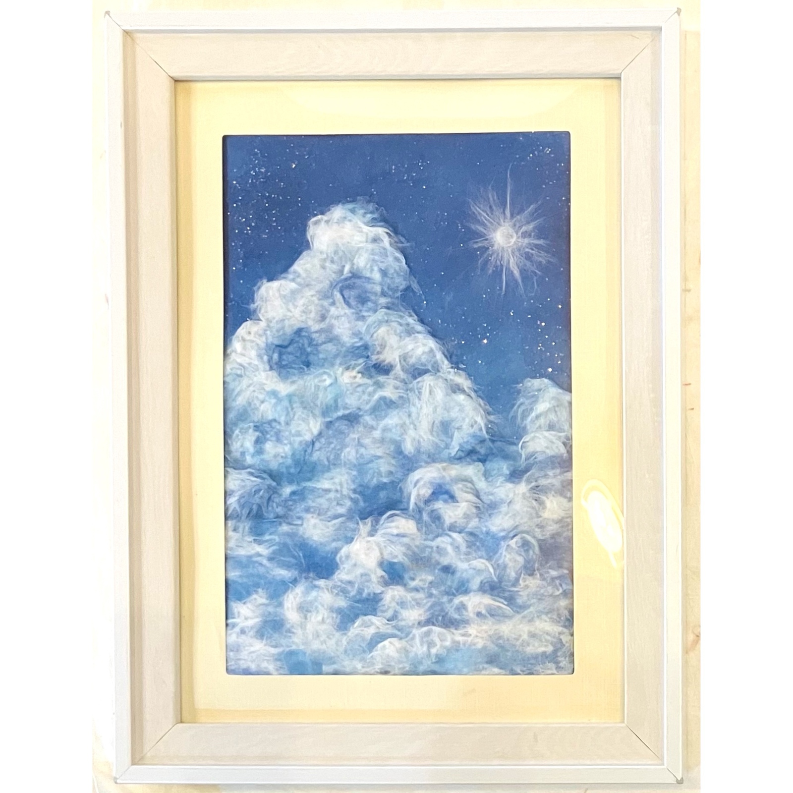 和紙ちぎり絵『枝垂れ桜』F6サイズ原画 - 和紙ちぎり絵-彩紘工房
