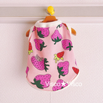 犬服　やわらかリブニットのベリータンク🍓 サイズもたくさんあります！お揃いにもオススメ【送料無料】