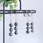 大人シックに♦︎淡水パール3連のゆらゆらイヤリング/ピアス