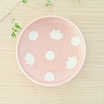 【new】丸中鉢（桜ピンク）白ねこ水玉【在庫有】