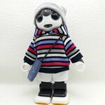 ロボホン 服 紫しましま パーカー