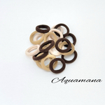 犬用　カラフルゴム(良品質　中弾力)12個　ベージュ・ブラウン系(お色はランダム)