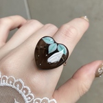 【再販】〜ハートいちごのリング🖤BLACK🍓〜