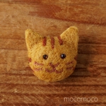 フェルティングバッチ・ねこ（茶とら）