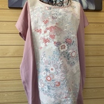 着物リメイク　縮緬反物　絽　チュニック　ブラウス