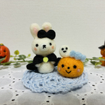 羊毛フェルト☆ハロウィンうさぎさん