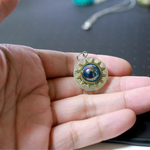 アオ玉レジンネックレス