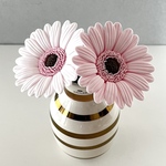 クレイフラワーガーベラ2本　ピンク系