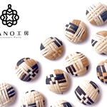 【cb-66】15mm　柄編みカボション ラタン風　★８個★夏　柄　カボション　ナチュラル　ラタン　ピアス　イヤリング