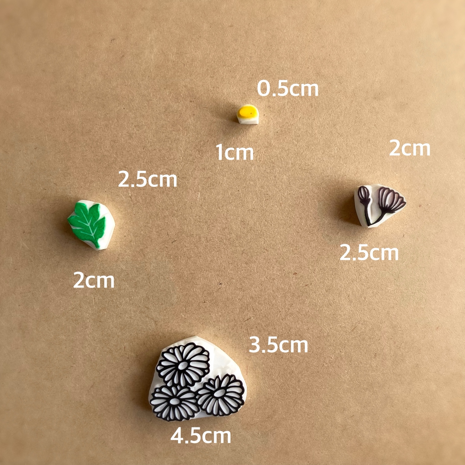 可愛い小菊のはんこセット（9月10月秋の消しゴムはんこ） - はんこや