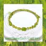 ［再販4］ペリドットを花束にして💐　vol2 シングル　ワイヤーブレスレッド　天然石　#minne_new  