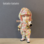 忍者セット（小花・頭巾通常サイズ 14〜16cm）
