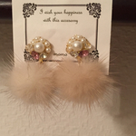 【5色】ビジュー×ファー