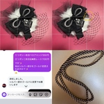 トークハット　トーク帽　カクテルハット　ヘッドドレス　リボン　ファー
