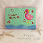 ☻フラミンゴとハートいっぱいのお薬手帳ケース☻保険証診察券☻通帳☻パスポート☻出産祝い☻ハワイアンキルト