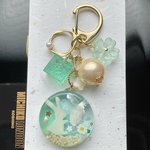 錦玉羹キーホルダー 海 星の砂 うさぎ 水色 レジン ミント ラムネ 練り切り 和菓子 パステルカラー 食品サンプル フェイクスイーツ ミニチュア 樹脂粘土 ブライス パステルカラー カラフル ギフト