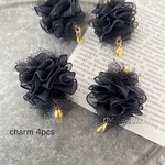 4pcs★tulle black（チュールチャーム）