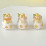 【片耳】マンゴーヨーグルトのピアス/イヤリング／チャーム＊ミニチュア