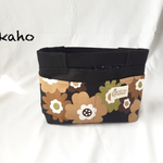 黒系花柄   バッグインバッグ