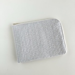 【訳あり品】A5対応L字ファスナーポーチ　30cmファスナー　A5サイズが入るケース　カードポケット９