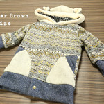 [90]あったかジャガードニットのロングブルゾン for boys